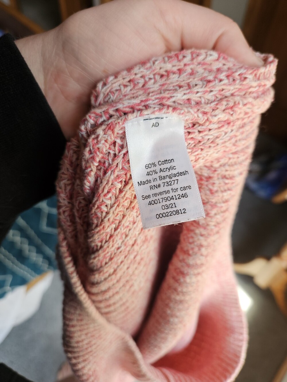 Sonoma Rose Marled Crewneck Sweater - Picture 3 of 3